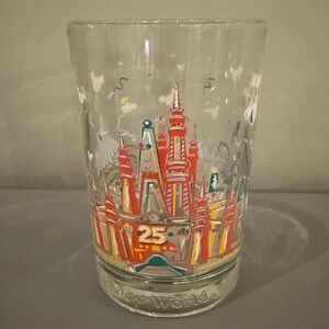 Vintage McDonald's 25th anniversary, Disney World glass